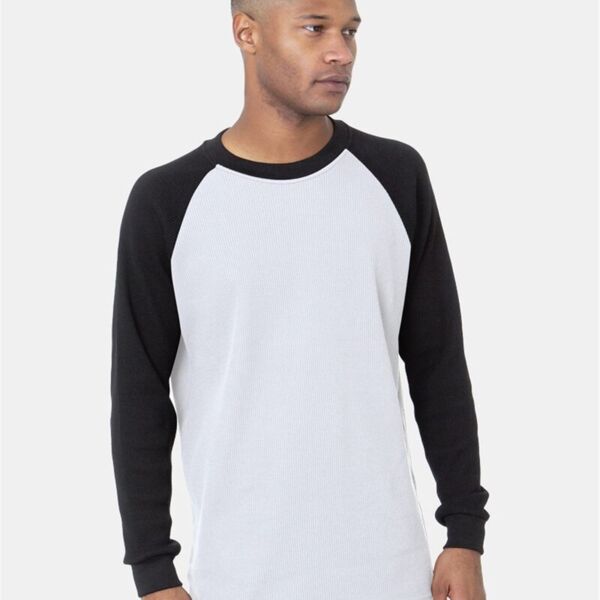 Men's USA-Made Heavyweight Waffle Knit Thermal Raglan T-Shirt Thumbnail