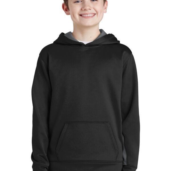 Youth Sport Wick ® Fleece Colorblock Hooded Pullover Thumbnail